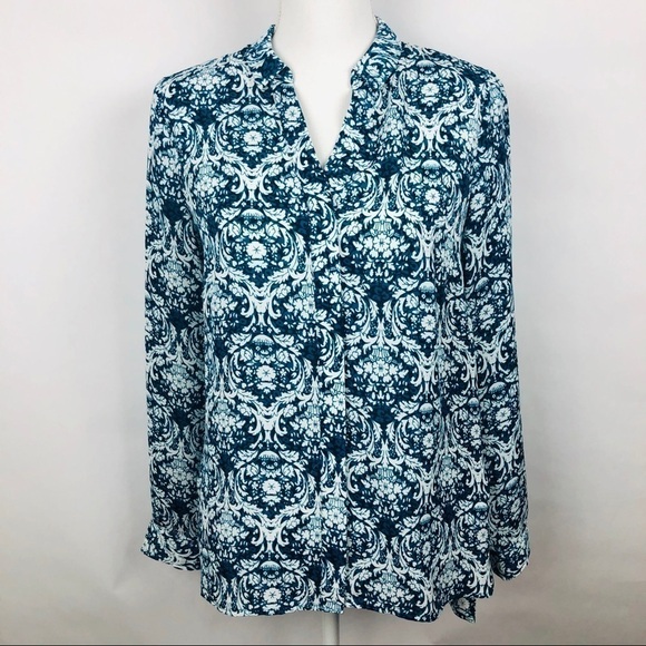 NWT LAUNDRY Women’s Button Blouse XS Multi Color - Picture 1 of 11